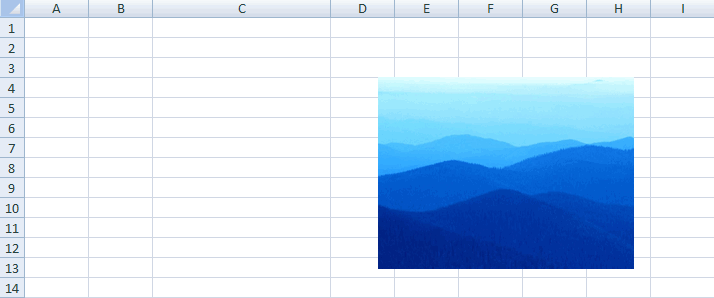 Spreadsheet Picture - One Anchor - Resized cells